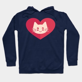 Cat shape in my heart Hoodie